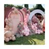 Guirnalda de globos rosa polvoriento de látex mate