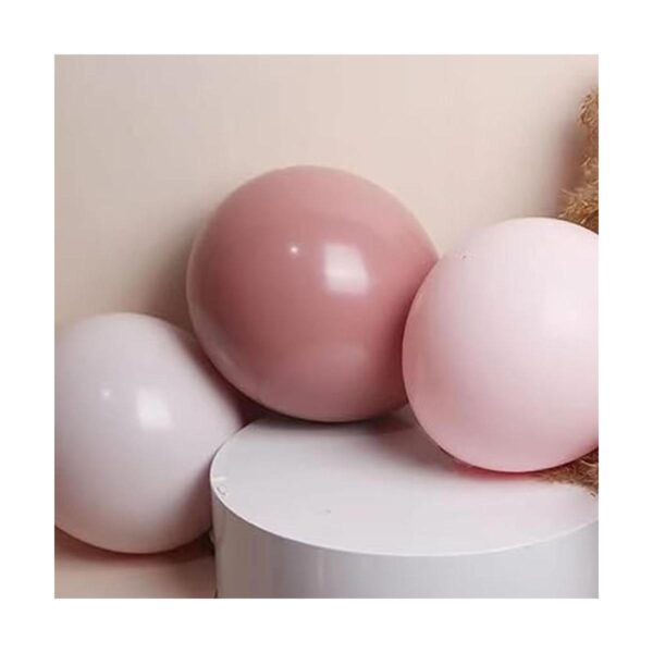 Guirnalda de globos rosa polvoriento de látex mate