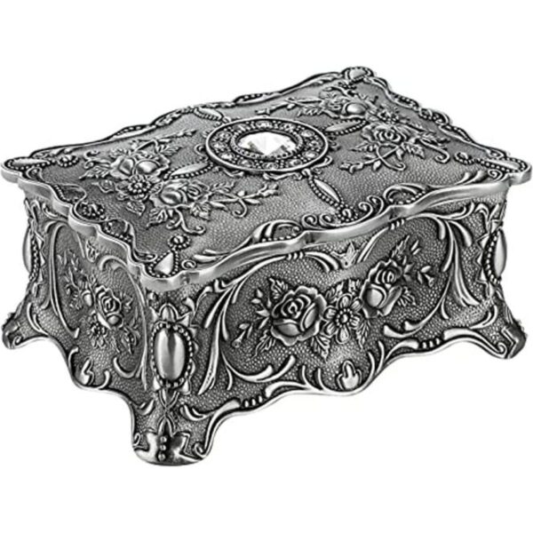 Hipiw Caja organizadora de joyas vintage Caja de