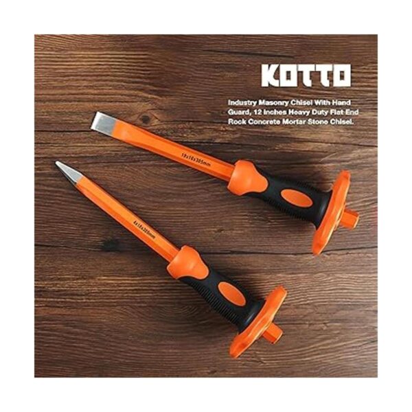 KOTTO Juego de 2 cinceles resistentes de 12.0 in con