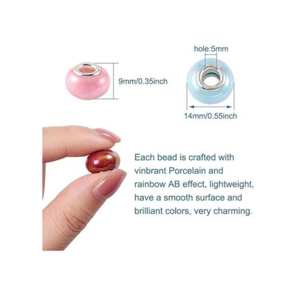 Beadthoven 100 cuentas europeas de resina de porcelana_2