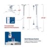 Homcine Soporte universal para proyector de techo o_5