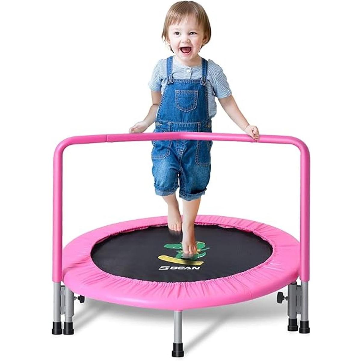 BCAN 36 Mini Folding Ages 2 to 5 Toddler Trampoline with