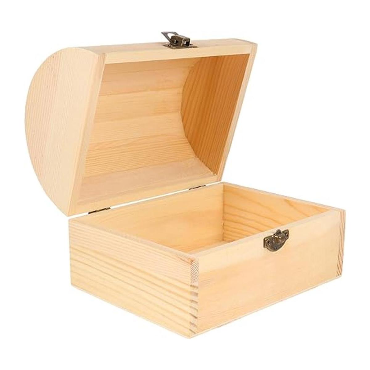 Hemoton Caja de madera para manualidades de madera sin