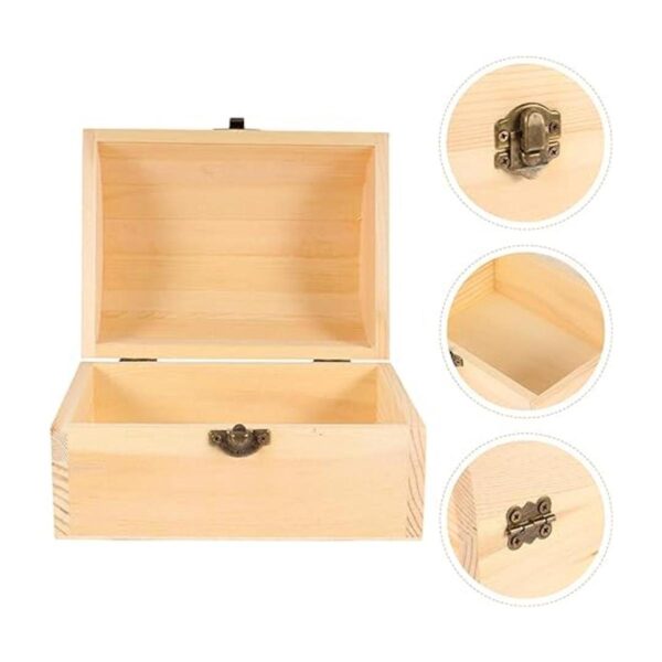 Hemoton Caja de madera para manualidades de madera sin_6