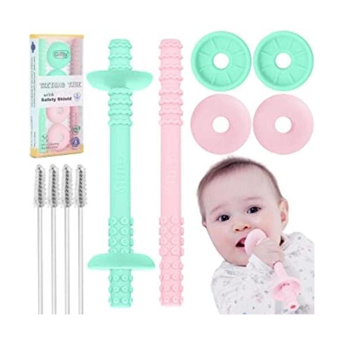 Tubo de dentición con escudo de seguridad Baby Hollow