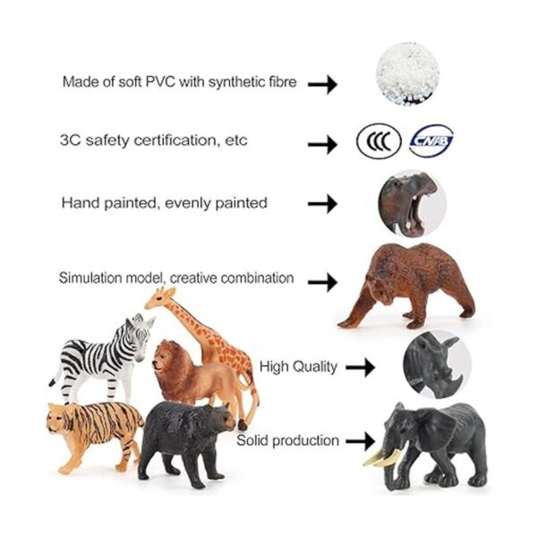 Juego de 12 piezas de animales de vida silvestre figura_3
