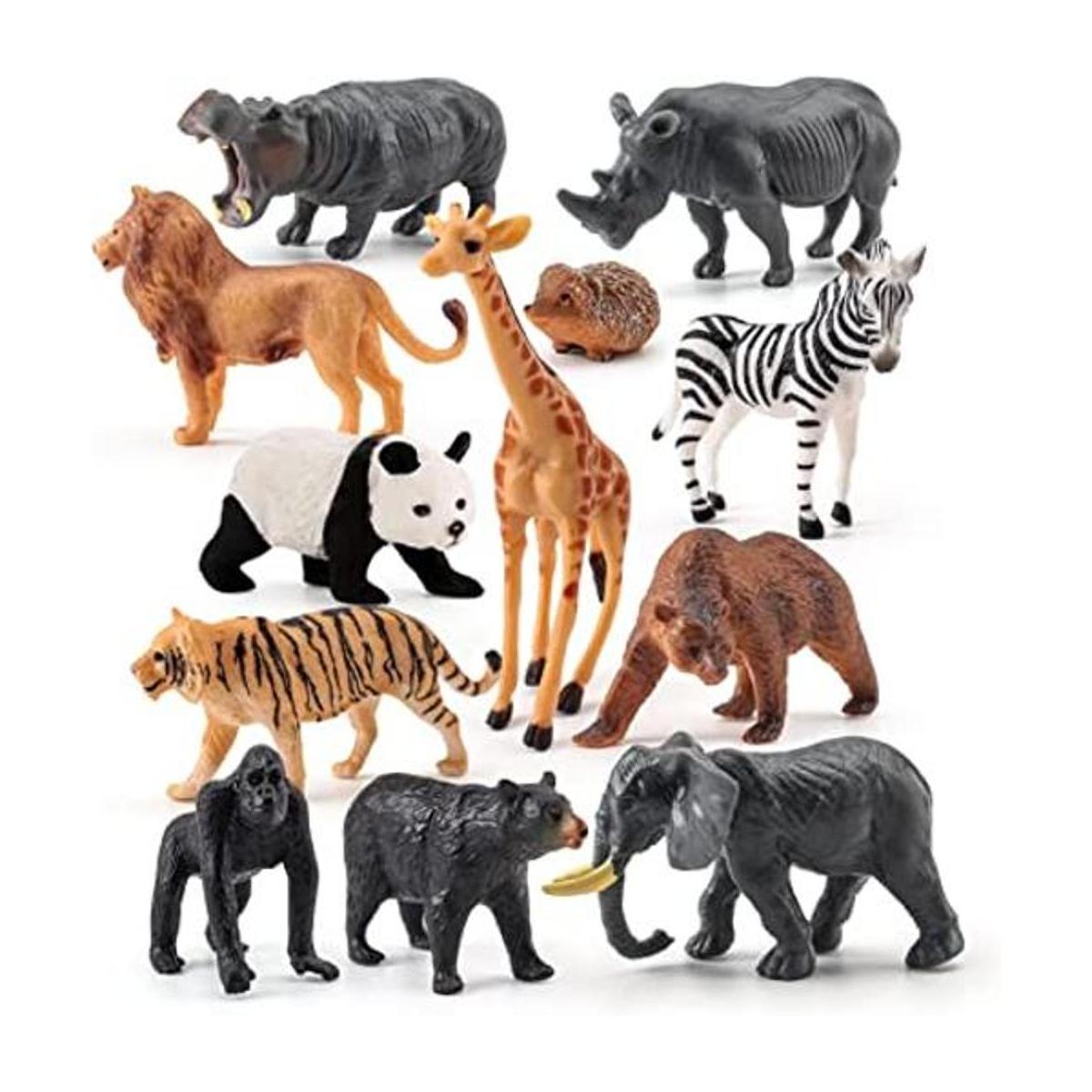 Juego de 12 piezas de animales de vida silvestre figura
