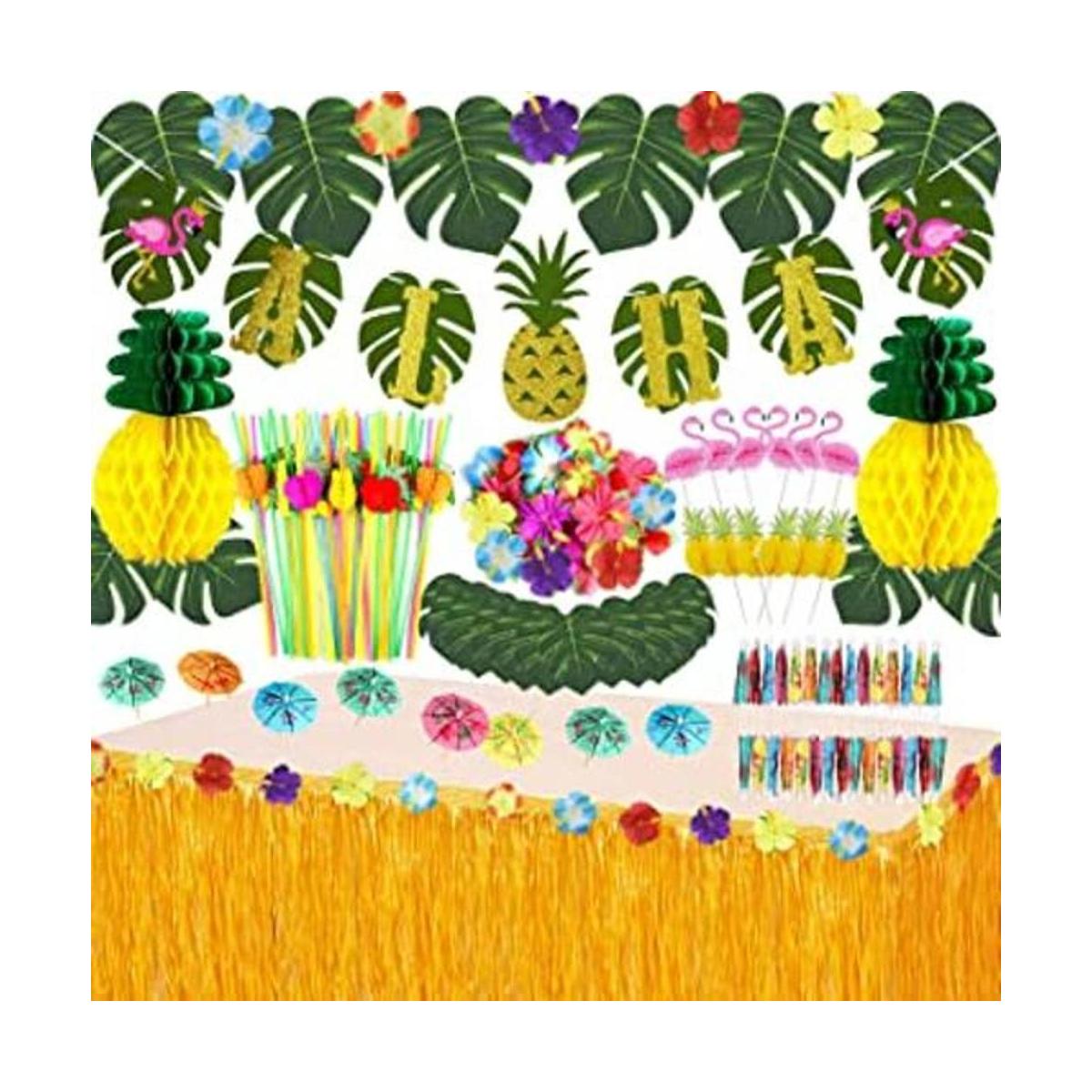 JOPHMO Paquete de decoración de fiesta tropical Luau con