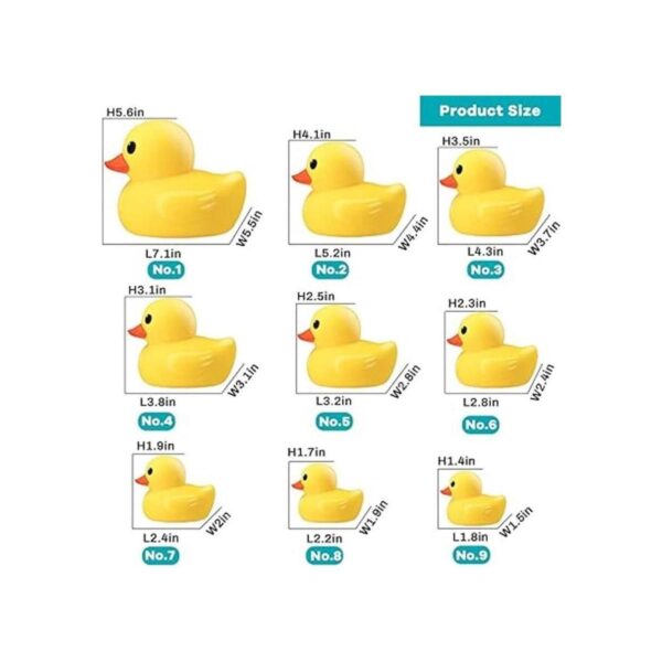 Umbresen 9 piezas de juguete de pato de goma amarilla para_6