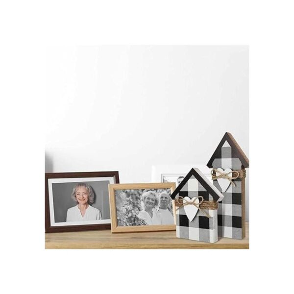 Jetec Letrero de madera con forma de casa de búfalo de 2