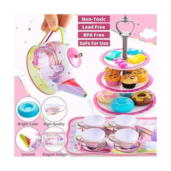 JOYIN Juego de 35 tetera de lata de unicornio para fiestas_5