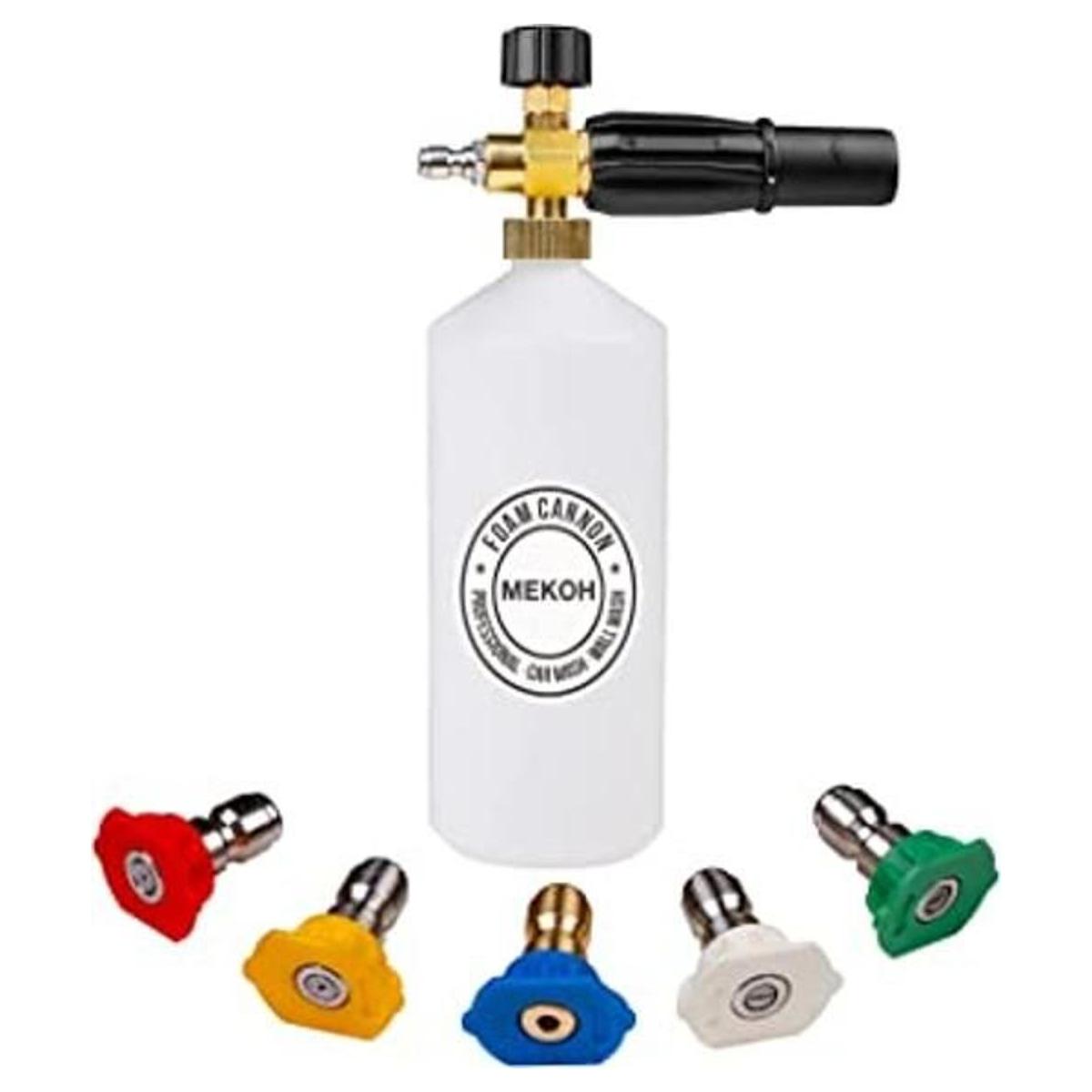 MEKOH Lanza de espuma ajustable de 1 litro con conector