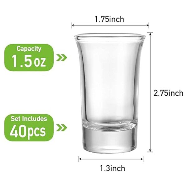 Aoeoe Juego de 40 vasos a granel con base pesada vasos
