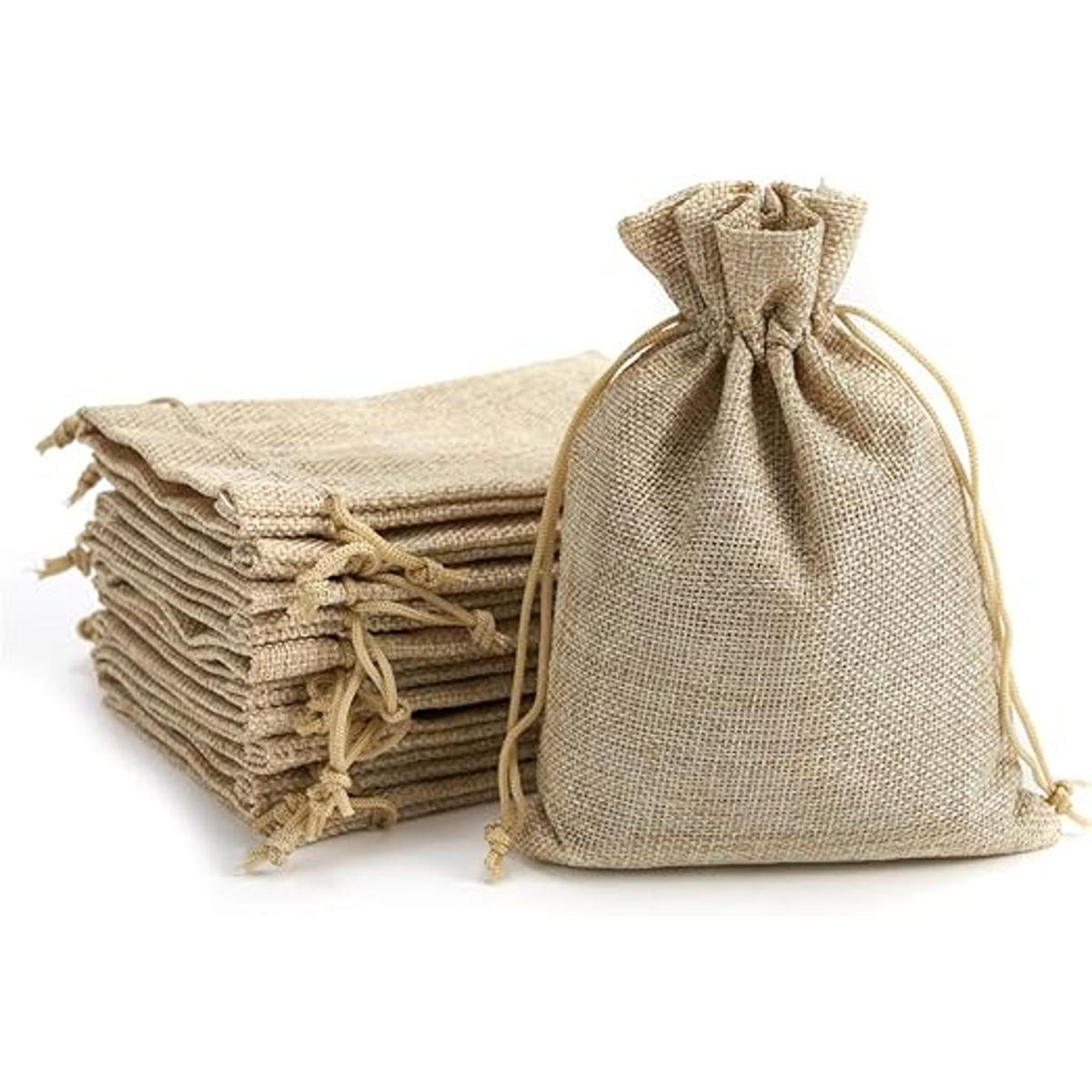 Tendwarm 50 bolsas de regalo de arpillera de 4 x 6