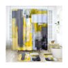 Britimes Juego de 4 cortinas de ducha color amarillo gris_6