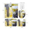 Britimes Juego de 4 cortinas de ducha color amarillo gris_2