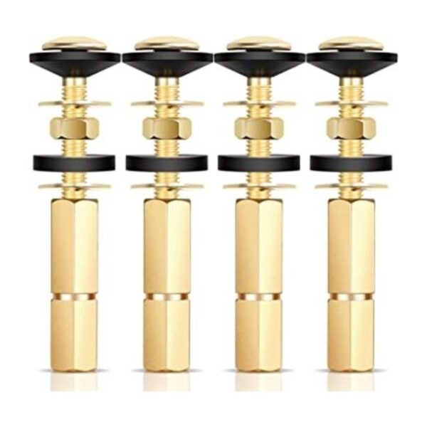 Juego de 4 tornillos para inodoro de acero inoxidable y