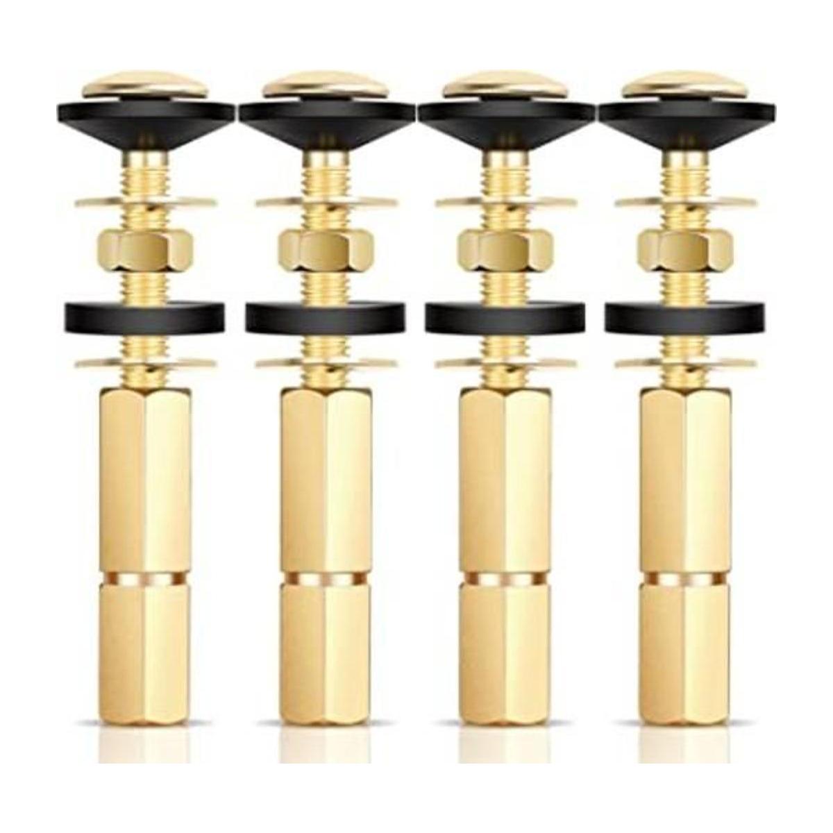 Juego de 4 tornillos para inodoro de acero inoxidable y