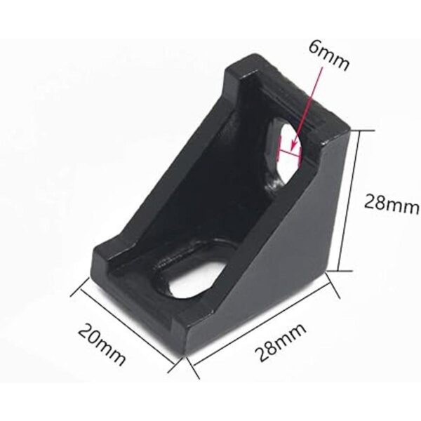 Iverntech 20 piezas de aluminio negro soporte de esquina