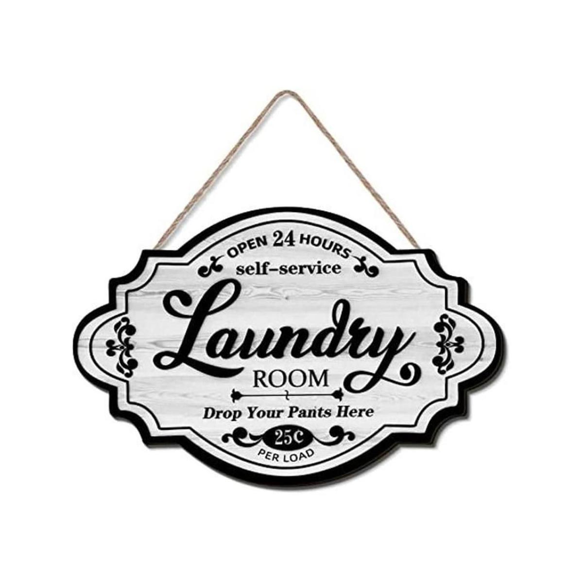 Jetec Letrero decorativo vintage para cuarto de servicio