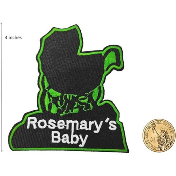 Rosemarys Baby Parche para plancha con texto en inglés_2