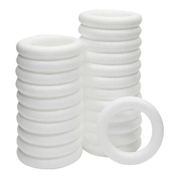 Anillos de espuma blanca para manualidades formas de