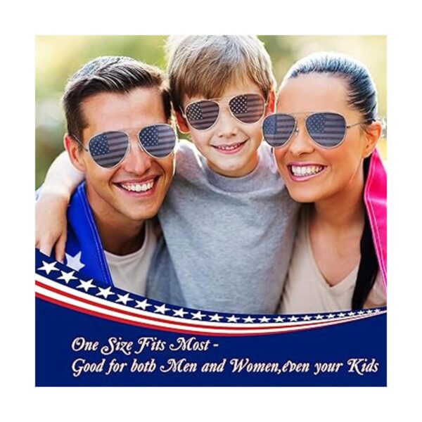 6 pares de gafas de sol de la bandera patriótica americana_4