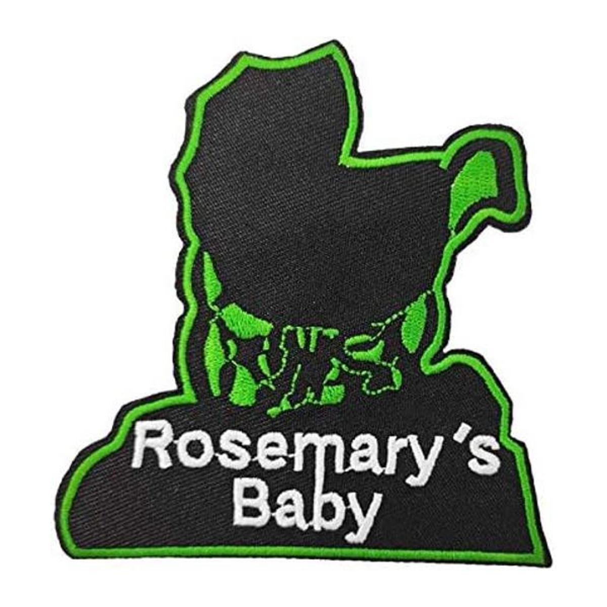 Rosemarys Baby Parche para plancha con texto en inglés