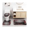 ArtSocket Juego de 4 cortinas de ducha color negro rojo_4
