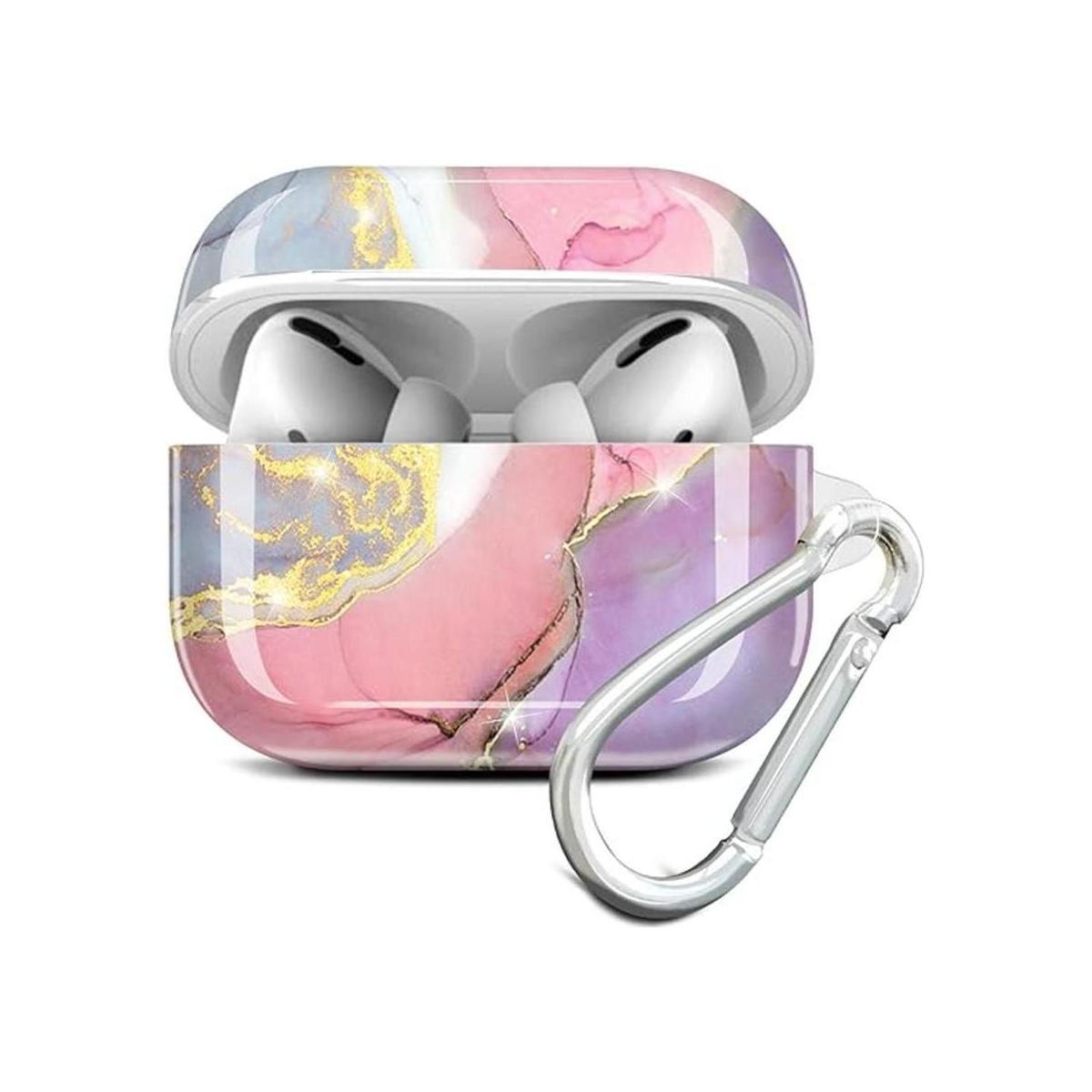 JIAXIUFEN Funda para AirPods Pro diseño de mármol con