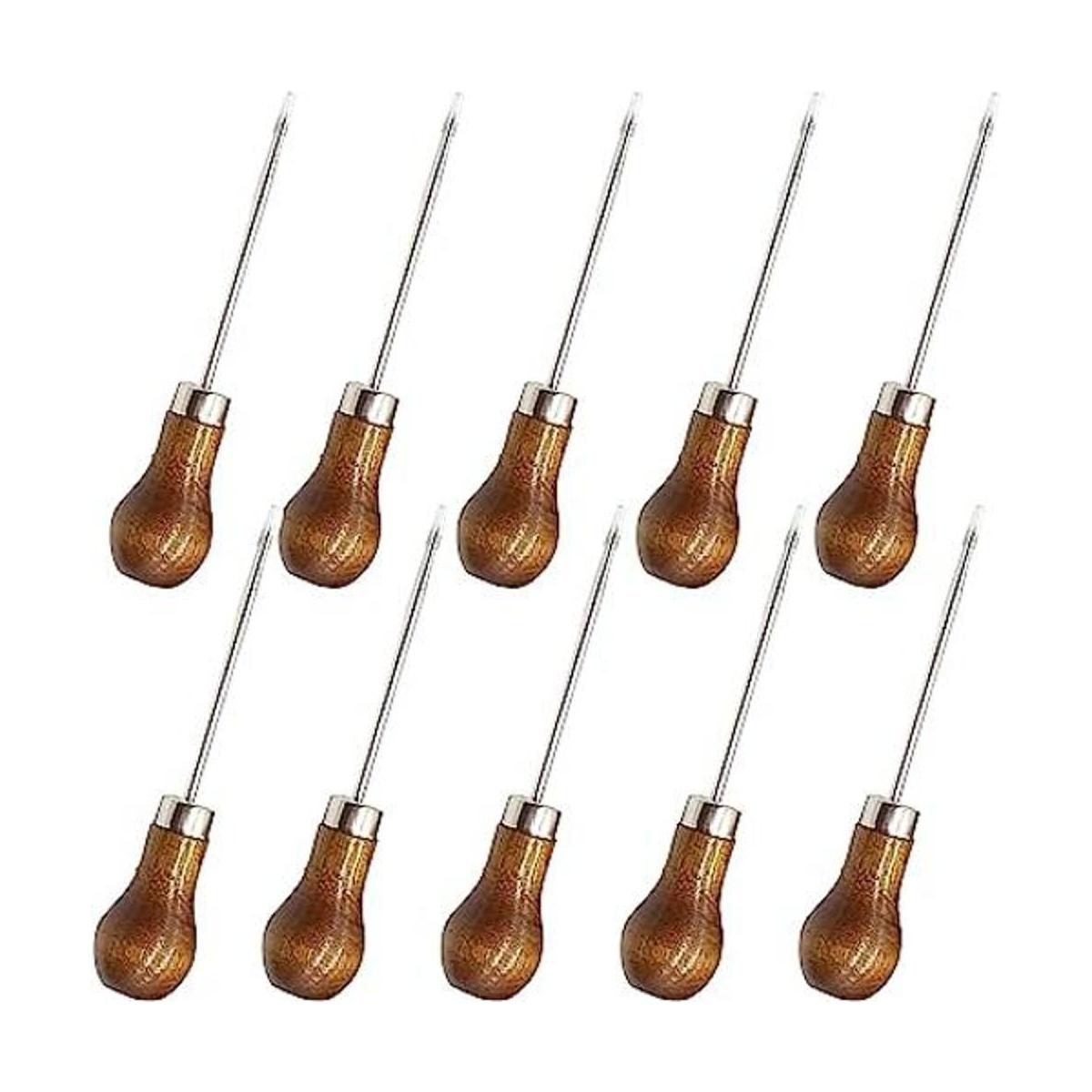RONYOUNG 10 piezas de mango de madera con forma de