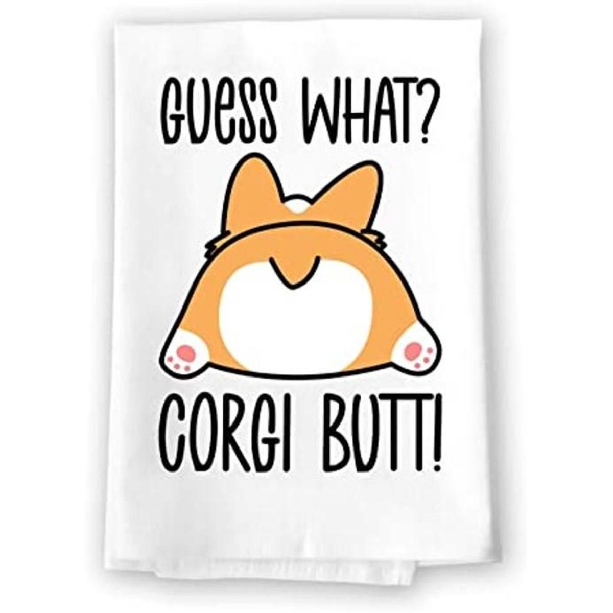 Honey Dew Gifts Guess What Corgi Butt 27 x 27 pulgadas
