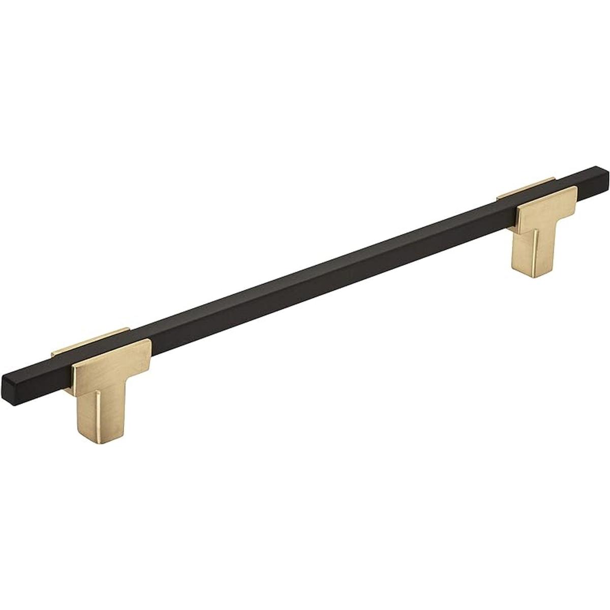 Amerock Tirador de gabinete Oro cepilladonegro mate