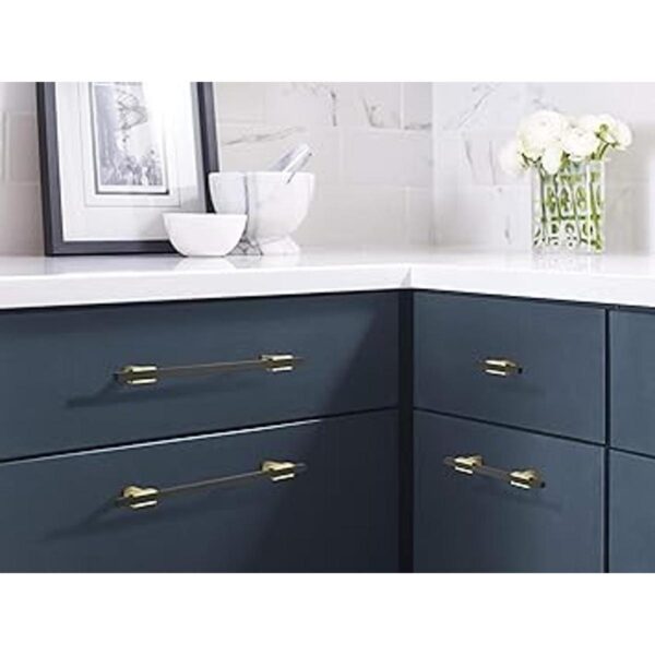 Amerock Tirador de gabinete Oro cepilladonegro mate_4
