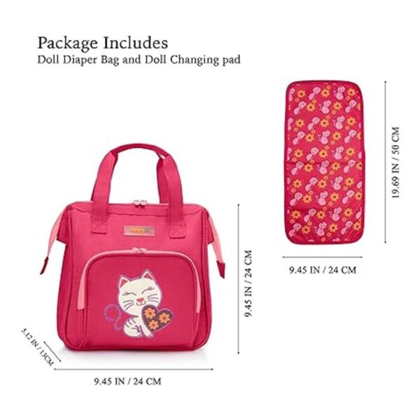 HappyVk Bolsa de pañales para muñeca con cojín cambiador_6