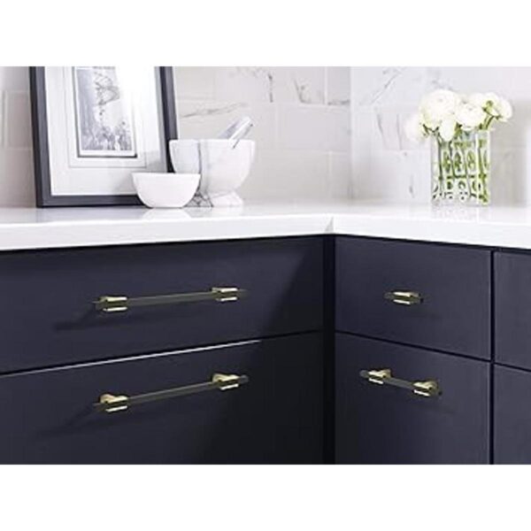 Amerock Tirador de gabinete Oro cepilladonegro mate_2