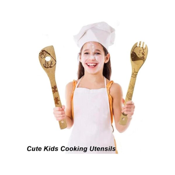 Juego de 5 cucharas de madera para utensilios de cocina