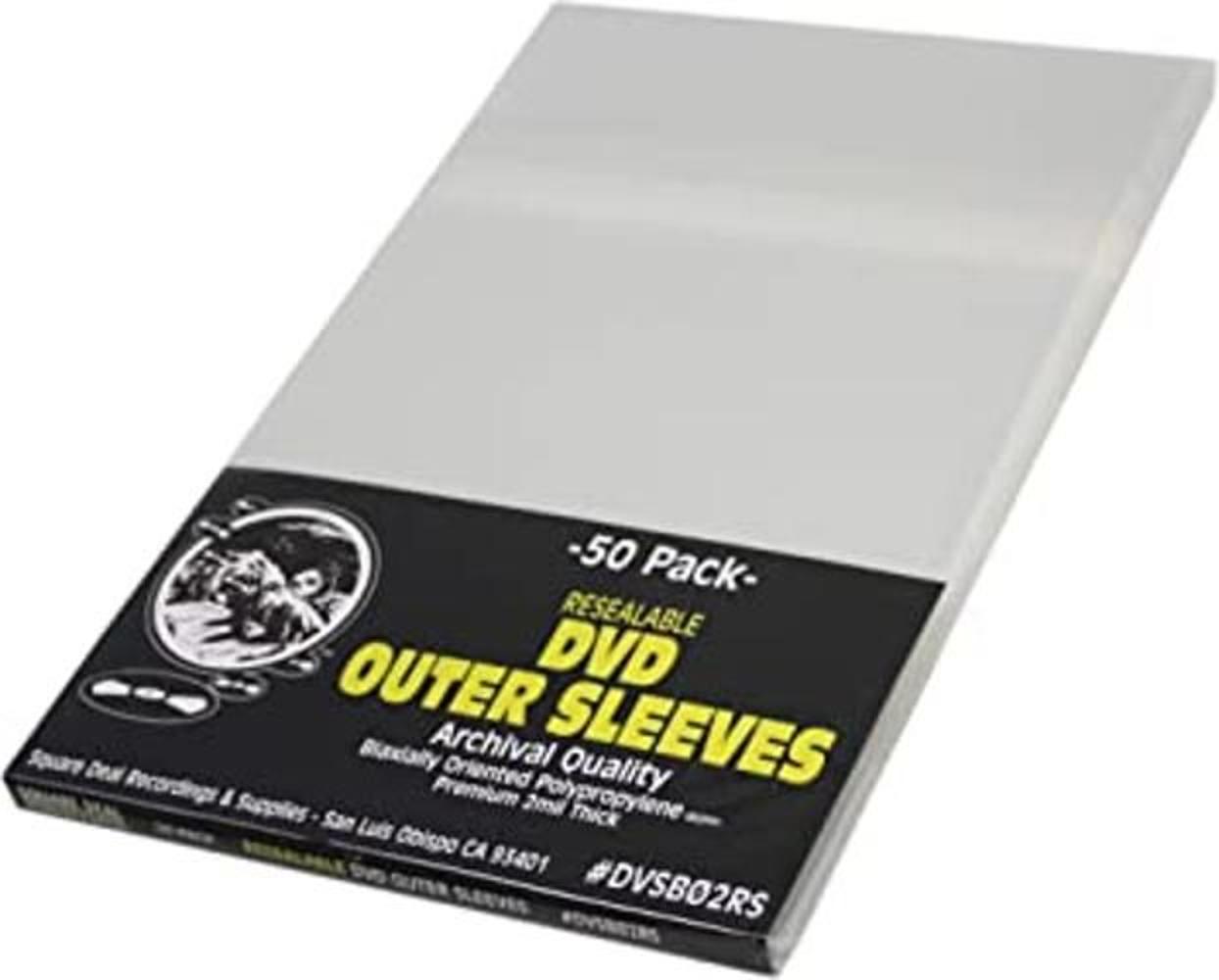 DVSB02RS Fundas exteriores para DVD 50 unidades con