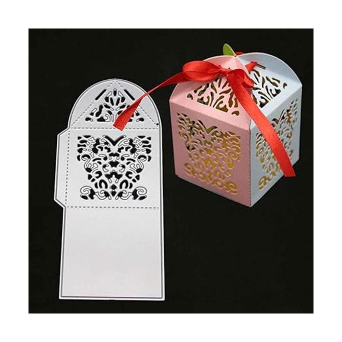 Hueco caja de regalo bolsa de metal troquelado mariposa
