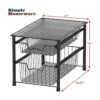 SimpleHouseware Cajón apilable de 2 niveles color negro_4