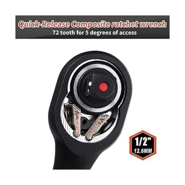 DAKCOS Llave de trinquete de 14 pulgada compuesta de