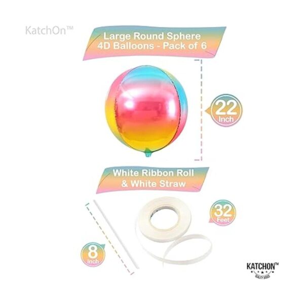 Globos Jumbo Pastel Rainbow para fiesta de cumpleaños_4