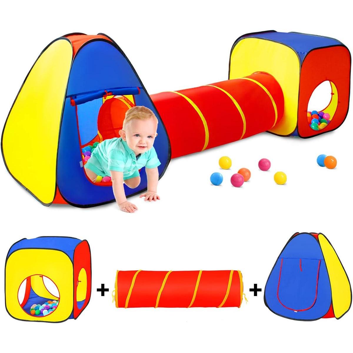 Tienda de campaña para niños con pozo de pelota túnel de