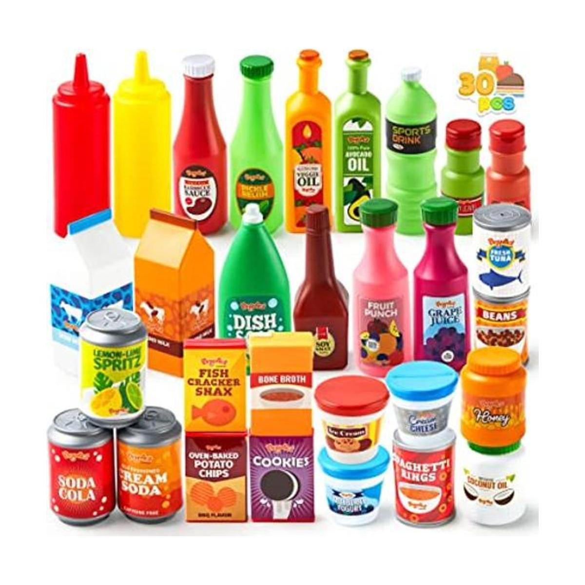 JOYIN 30 latas de alimentos para jugar accesorios de
