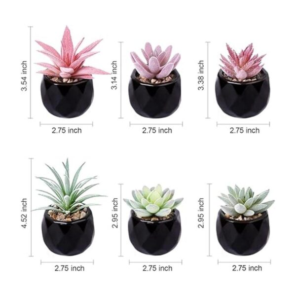 Hawesome Mini suculentas artificiales 6 paquetes de