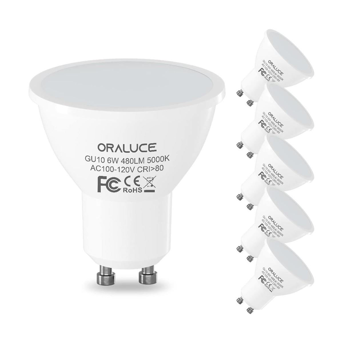 Bombillas LED GU10 de 6 W equivalente a halógeno de 50 W