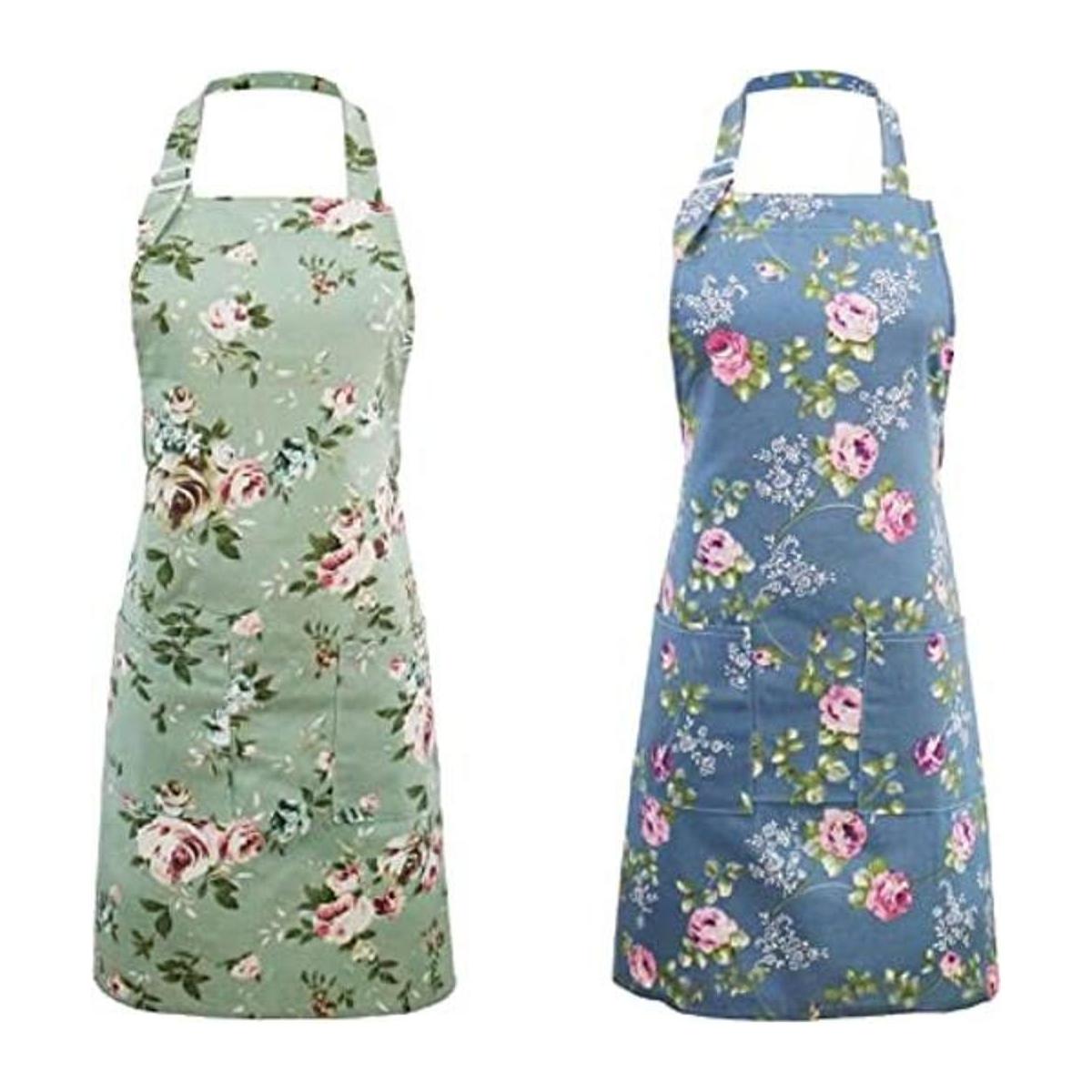 IDEAPRON Delantales de cocina para mujer paquete de 2