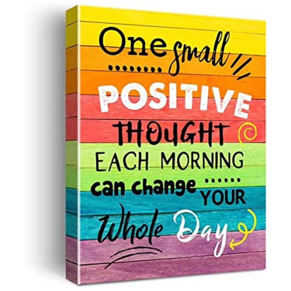 Póster inspirado en un pequeño pensamiento positivo para