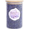 4 tazas de lavanda en botella de vidrio pequeña capullos